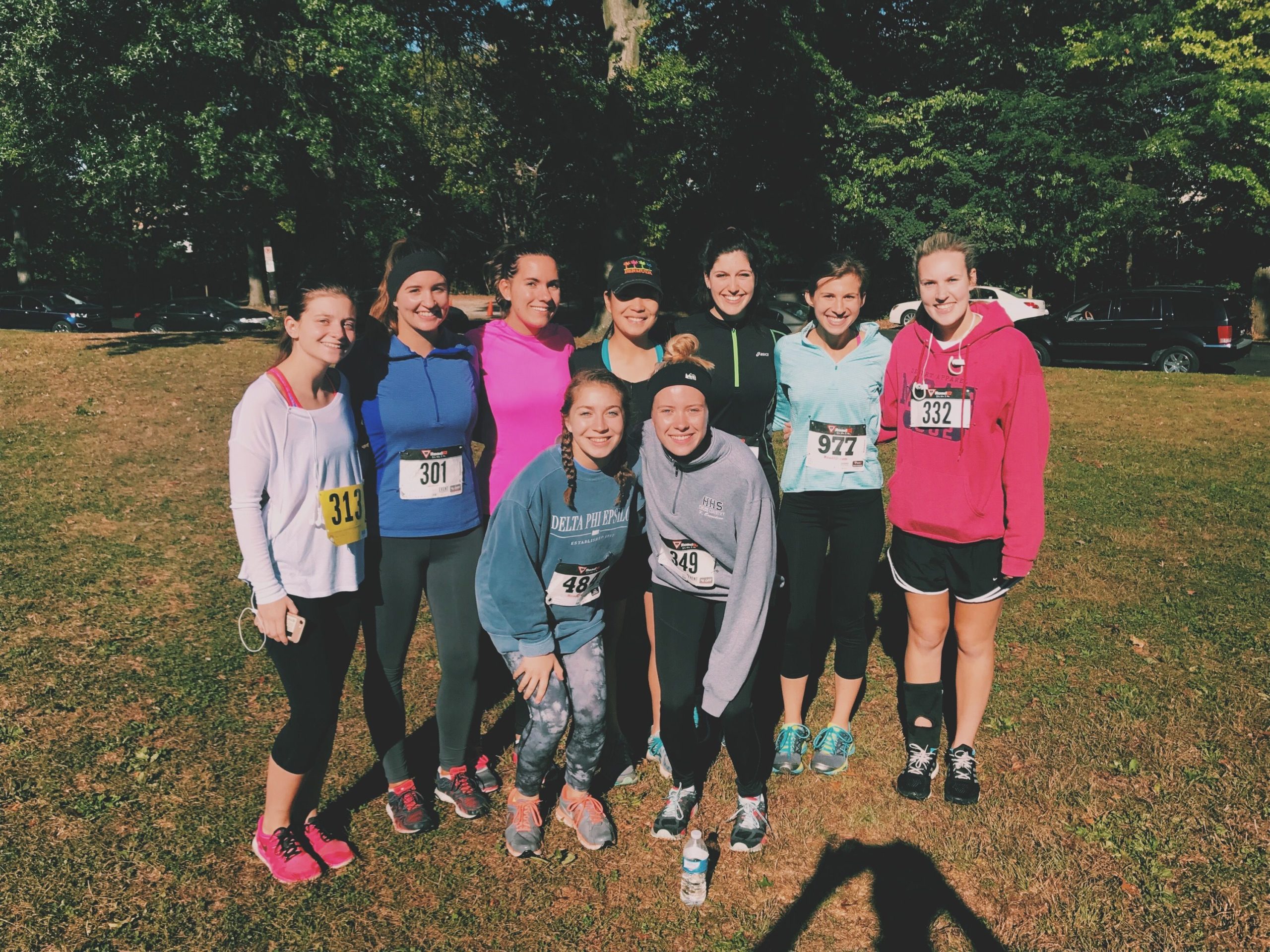 Kendall and her friends before a 5K
